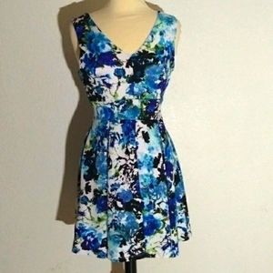 fansy flower dress church work formal special occasion dress size large